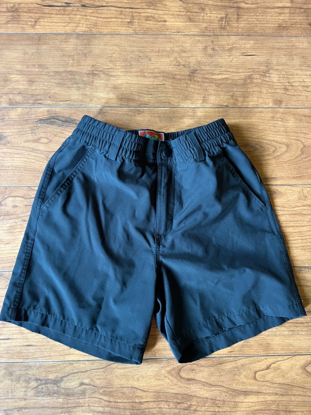 BURLEBO Black Elastic-Waist Kids Shorts